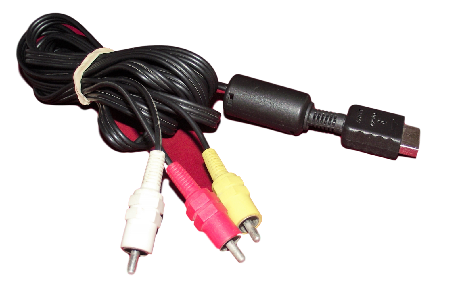 Genuine Sony Playstation Console AV Cable Cord PS2 Composite Lead (Pre