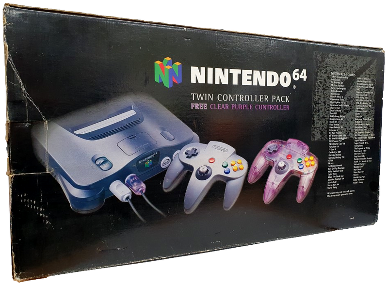 Nintendo 64 Console Twin Controller Pack In Original Box (Pre-Owned)
