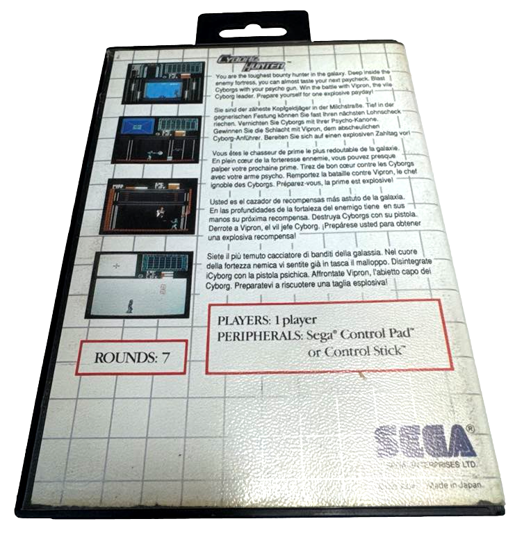 Cyborg Hunter Sega Master System *No Manual* Ex Rental (Pre-Owned)