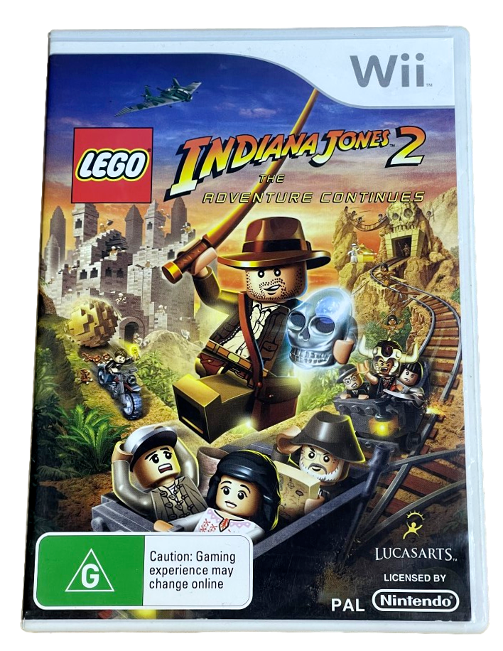 Lego Indiana Jones 2  The Adventure Continues Nintendo Wii PAL *Complete* Wii U (Preowned)