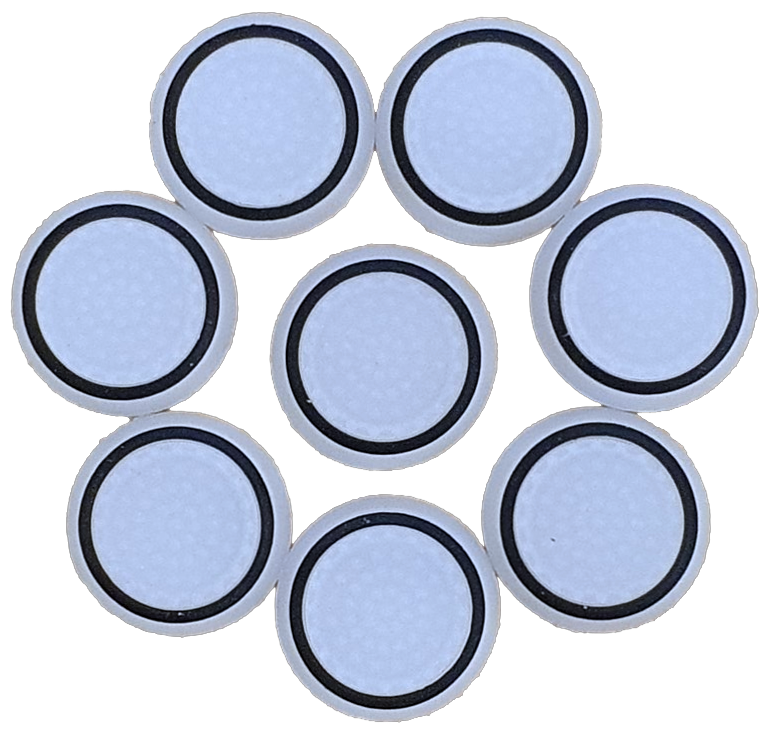 Thumb Grips x2 For PS4 PS5 XBOX ONE Xbox Series X Toggle Cap - Translucent White