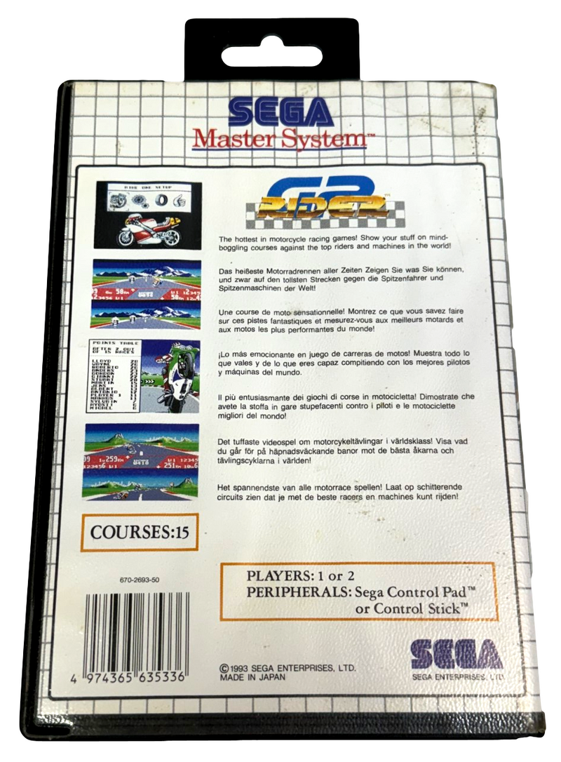 GP Rider Sega Master System *Complete* (Preowned)