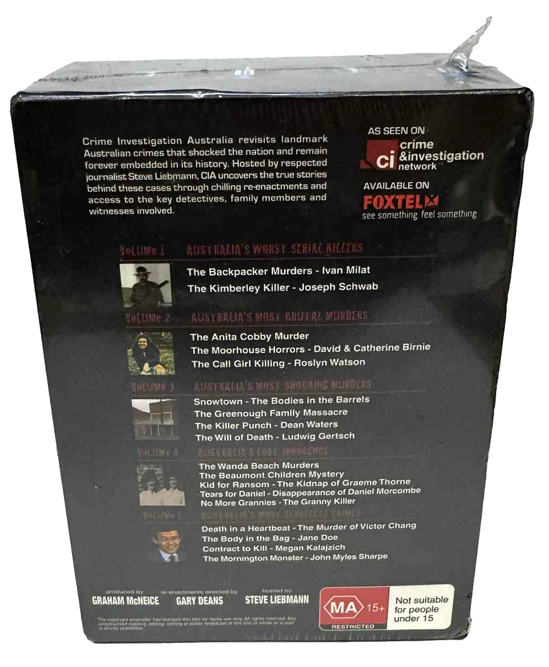 CIA Crime Investigation Australia DVD Volume 1-5 box set New and Sealed Region 42