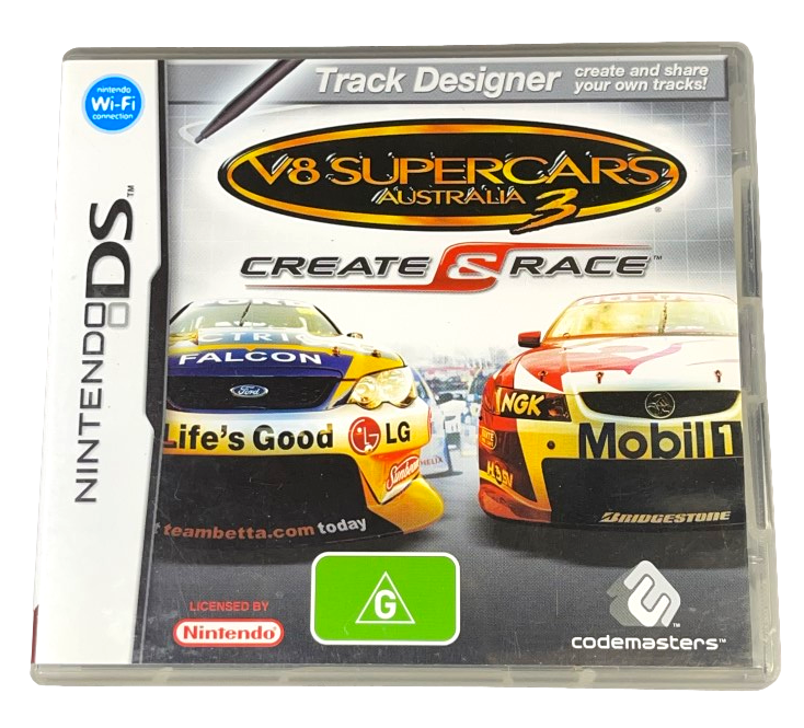 V8 Supercars Australia 3 Create & Race Nintendo DS 2DS 3DS Game *Complete* (Preowned)