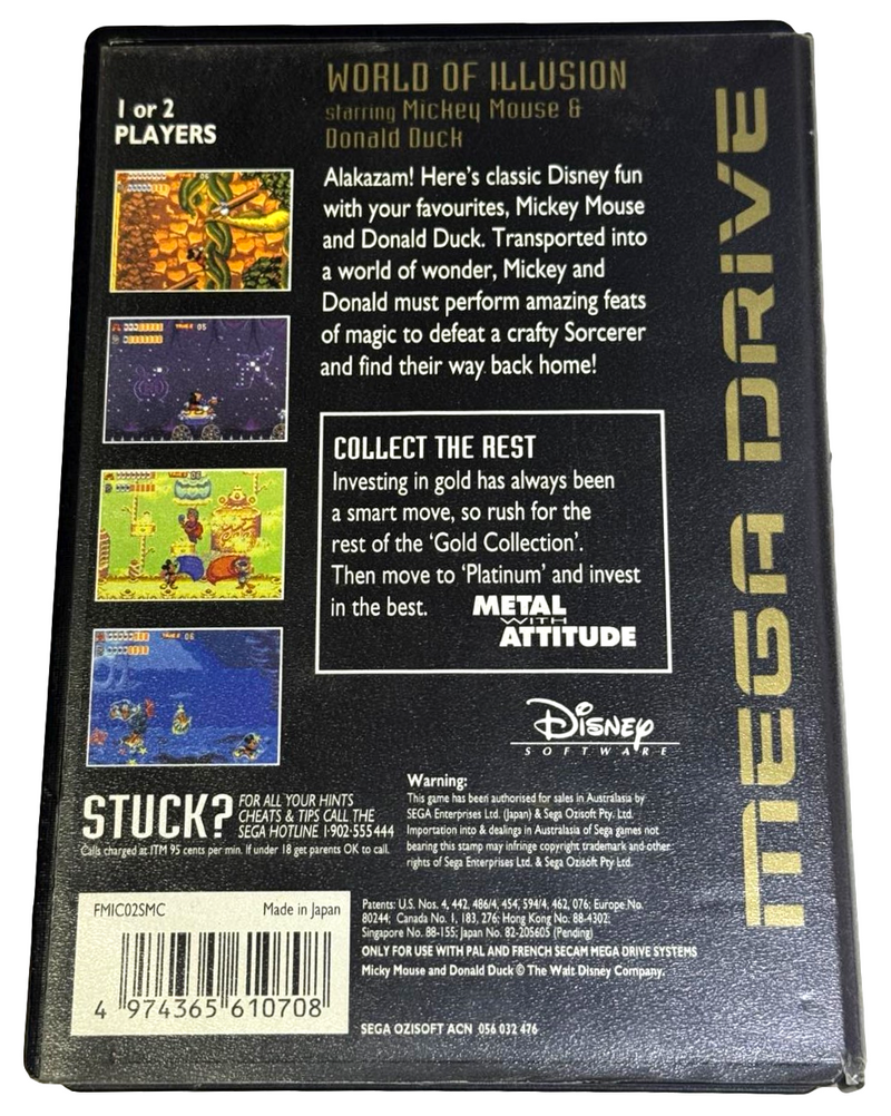 World of Illusion Starring Mickey Mouse Donald Duck Sega Mega Drive *Complete* (Preowned)