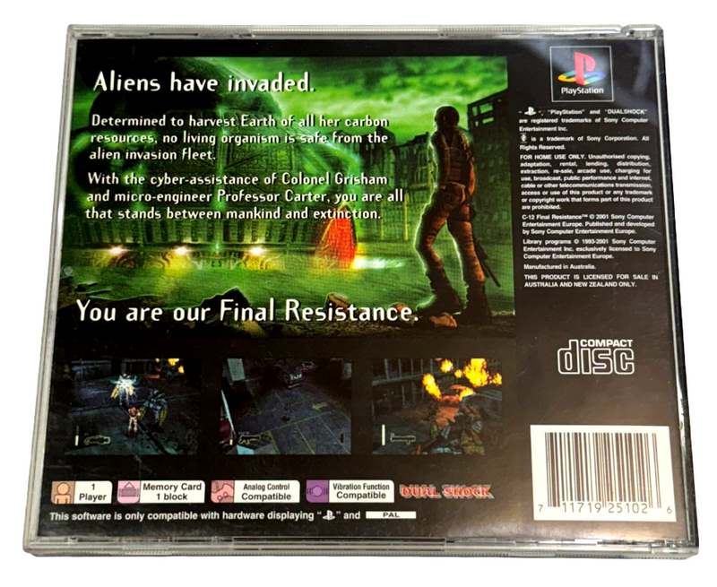 (C-12) Final Resistance PS1 PS2 PS3 PAL *No Cover Art* (Preowned)