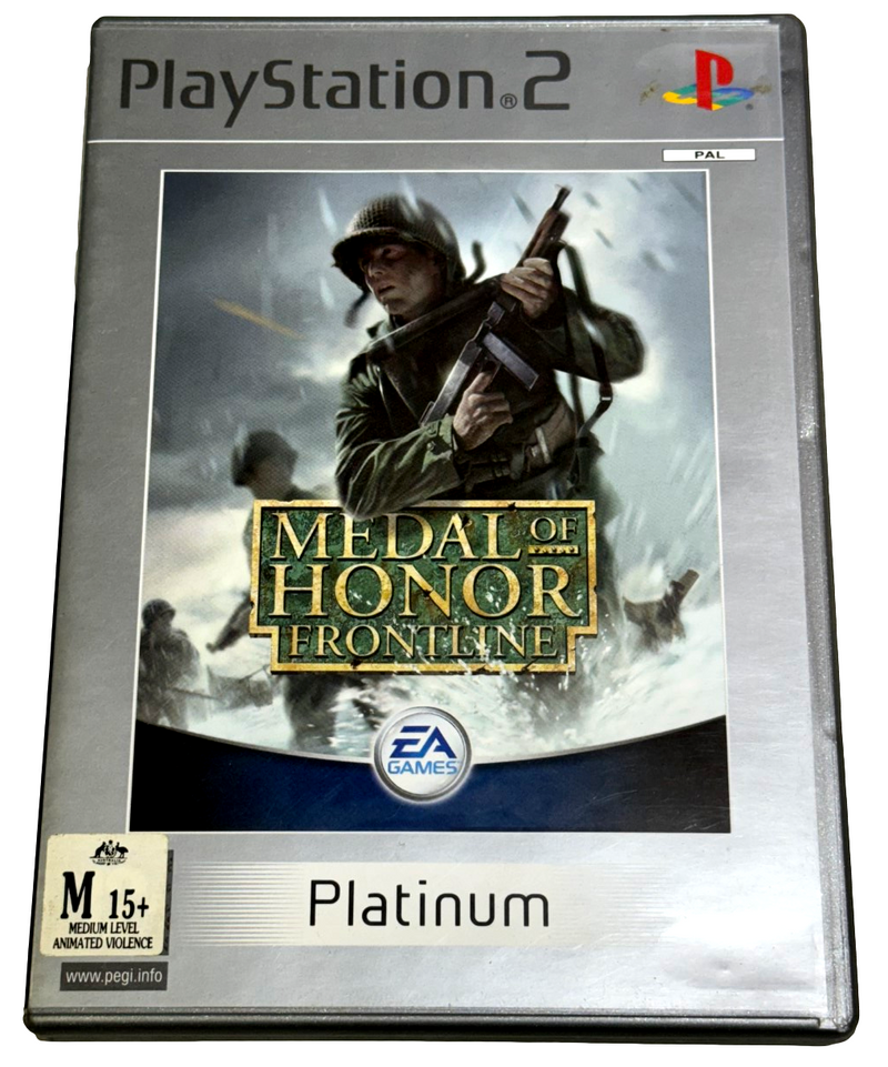 Medal of Honor Frontline PS2 (Platinum) PAL *Complete* (Preowned)