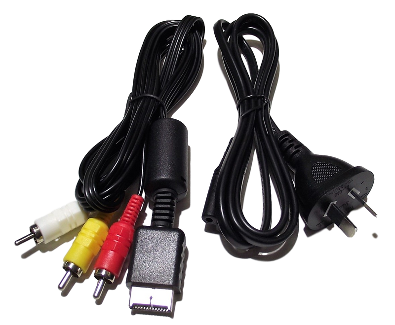 Playstation 2 PS2 AV Cables and Power Cord Lead *Brand New Aftermarket