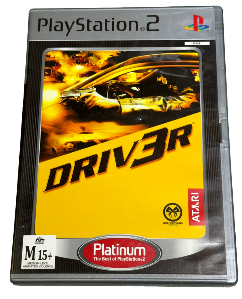 Driver 3 Driv3r PS2 (Platinum) PAL *Complete* (Preowned)