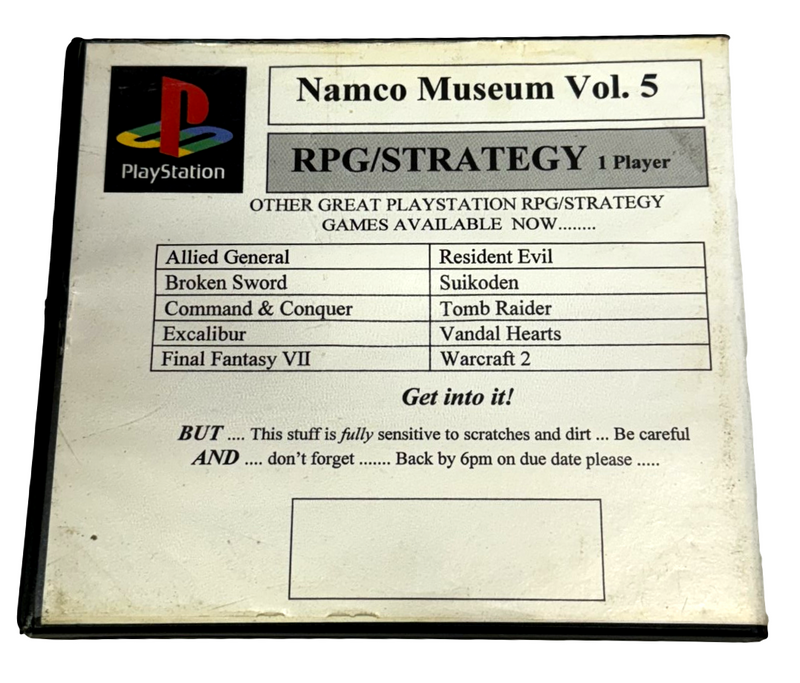 Namco Museum Vol 5 PS1 PS2 PS3 PAL *Ex Rental* (Preowned)