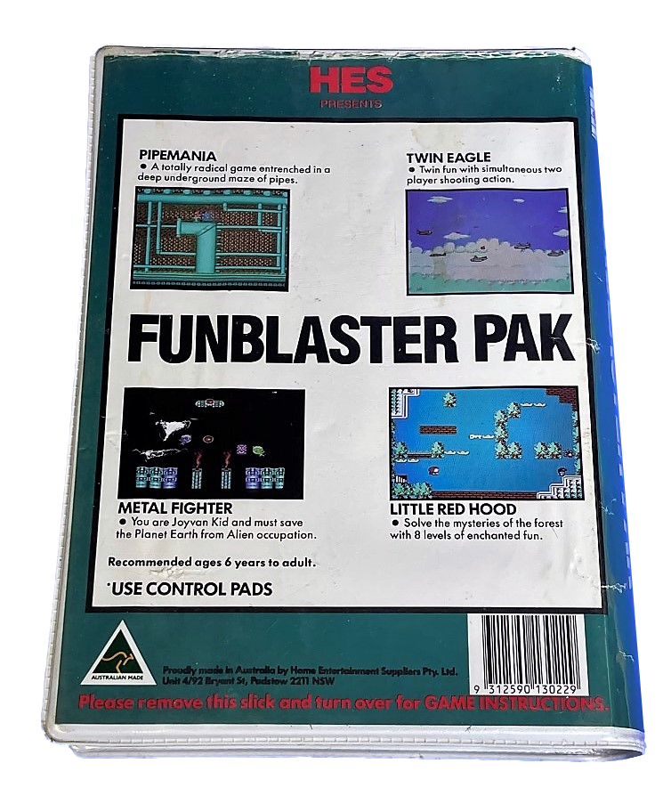 Funblaster Pak Nintendo HES NES Boxed PAL Piggy Back