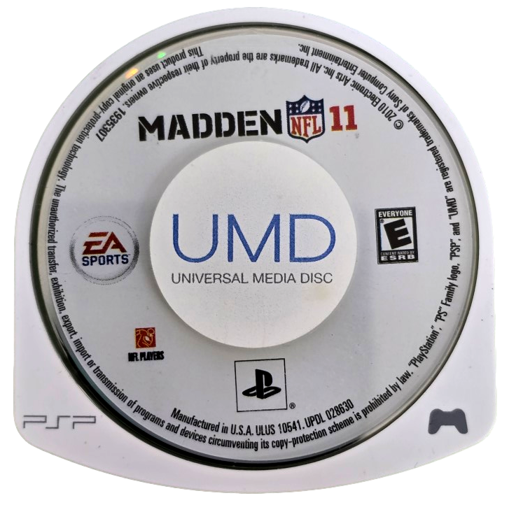 Madden NFL 11 Sony PSP Game Disc Only (Preowned)