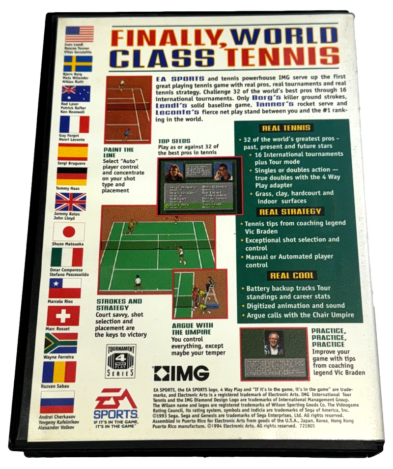 International Tour Tennis Sega Mega Drive *Complete* (Preowned)