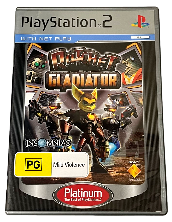 Ratchet Gladiator PS2 (Platinum) PAL "Ratchet and Clank" *Complete* (Preowned)