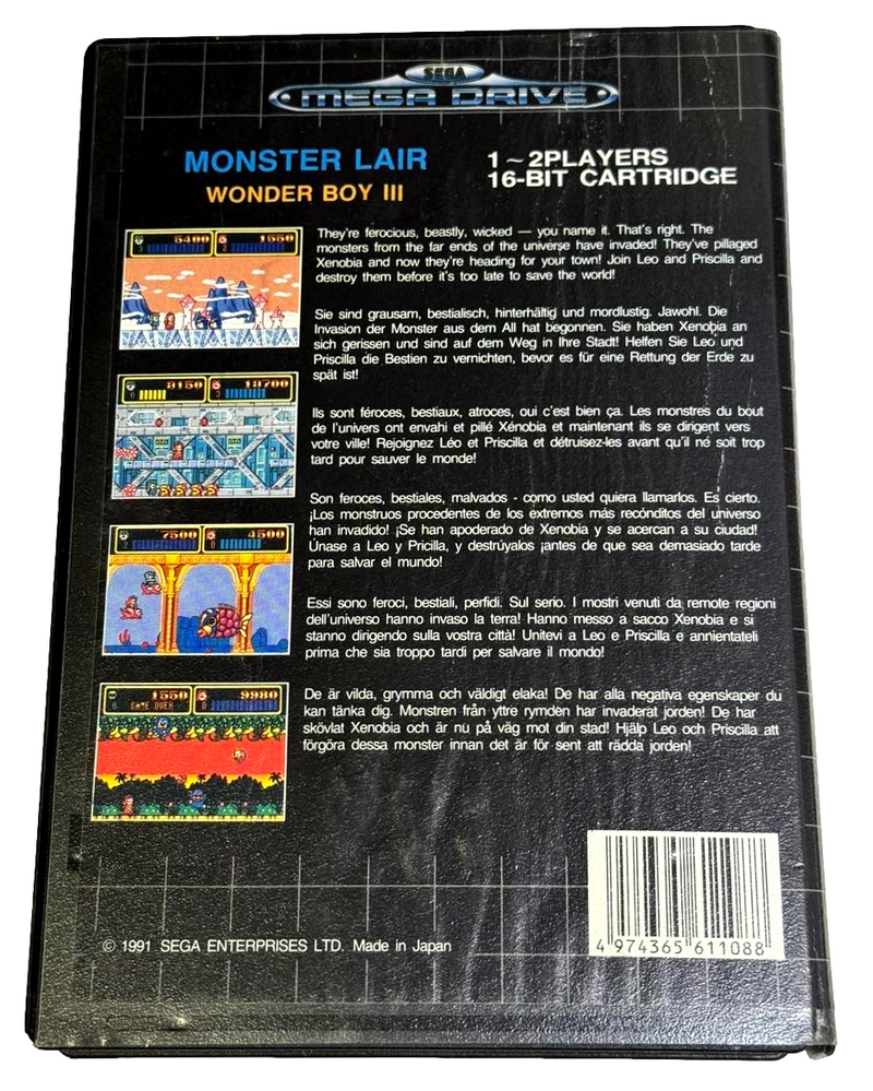 Monster Lair Wonder Boy III 3 Sega Mega Drive PAL *No Manual*