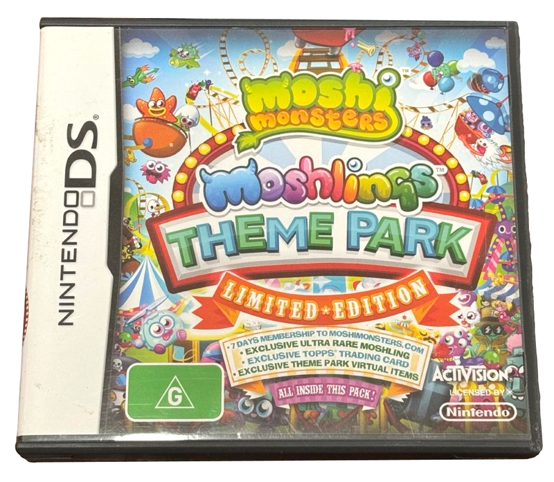 Moshi Monsters Moshling Theme Park Nintendo DS 2DS 3DS Game *Complete* (Preowned)