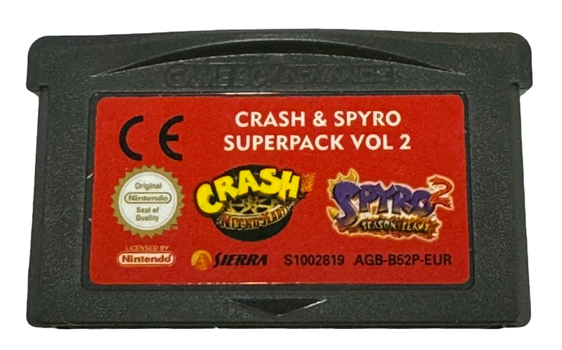 Crash & Spyro Super Pack 2 Nintendo Gameboy Advance GBA *Complete* Boxed (Preowned)