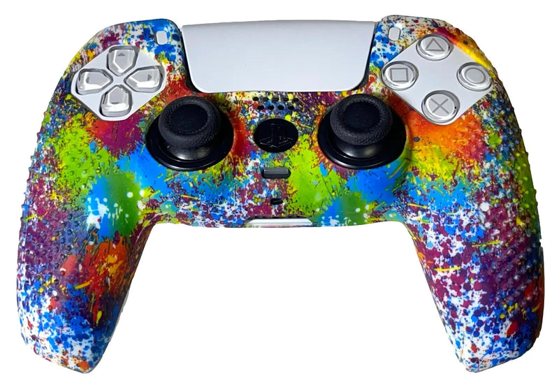 Silicone Cover For PS5 Controller Case Skin - Paint Splatter