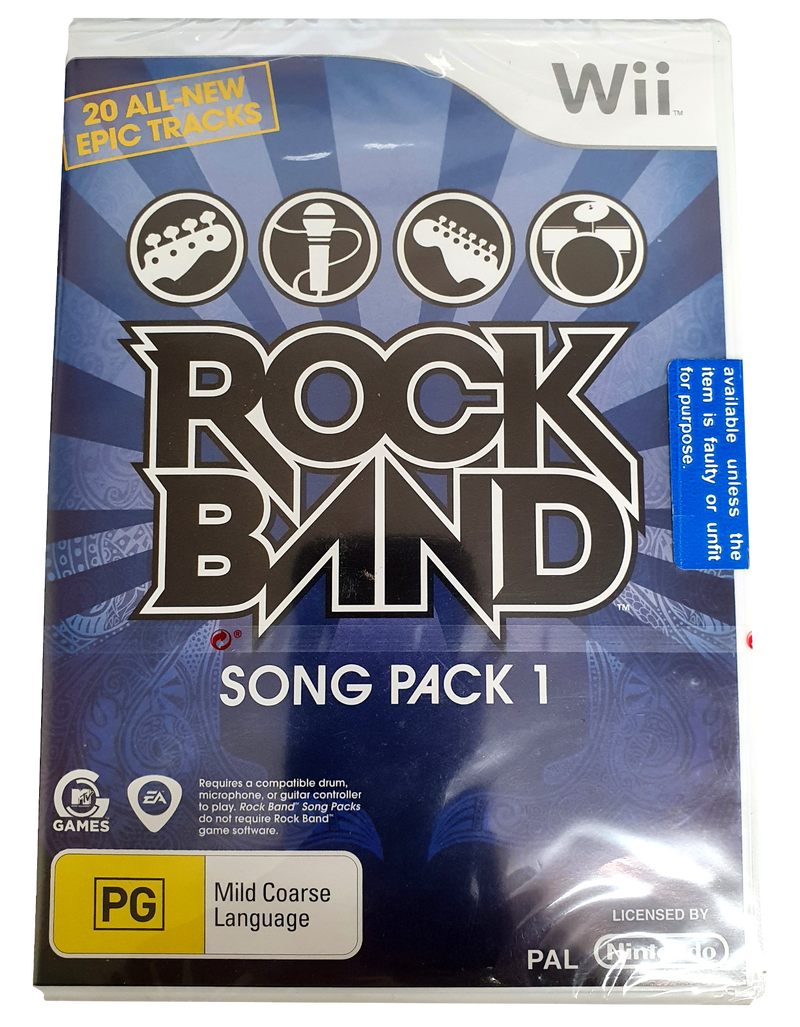 Rock Band Song Pack 1 Nintendo Wii PAL *New Sealed*