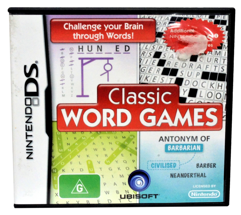 Classic Word Games Nintendo DS 3DS Game *No Manual* (Preowned)