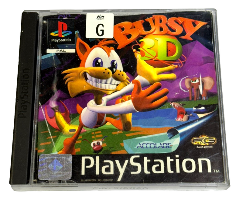 Bubsy 3D PS1 PS2 PS3 PAL *Complete* (Preowned)