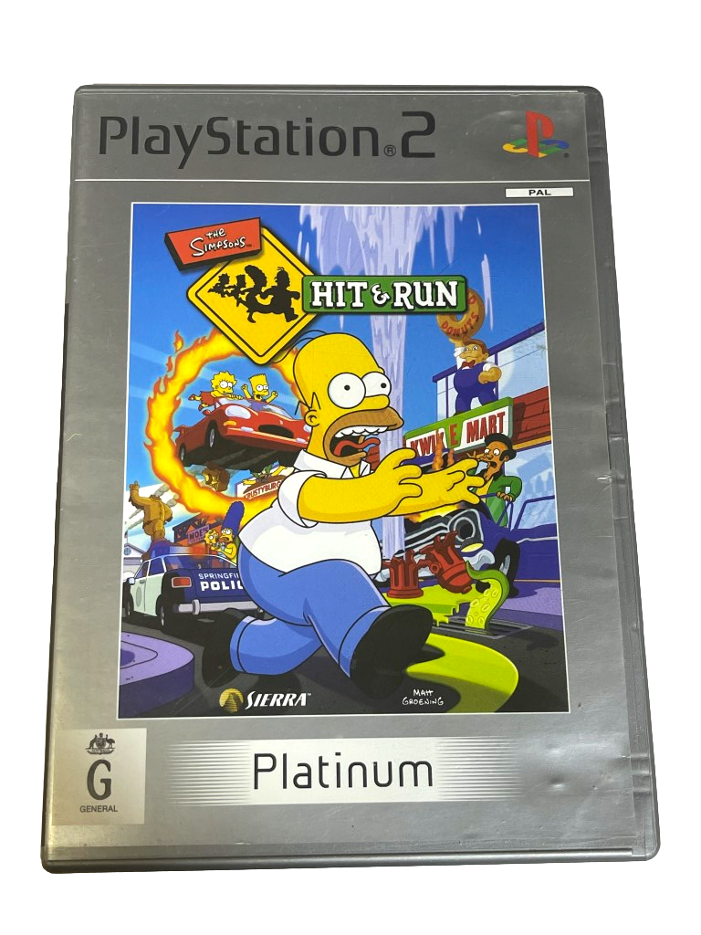 The Simpsons Hit and Run PS2 (Platinum) PAL *Complete* (Preowned)