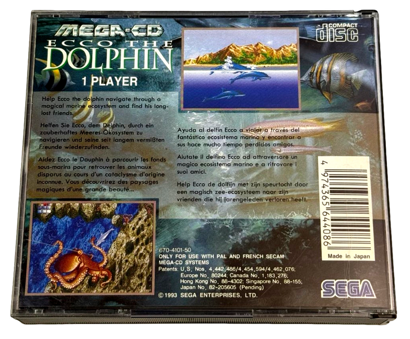 Ecco The Dolphin Sega Mega CD PAL *Complete* (Preowned)