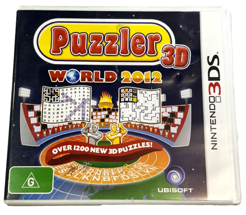 Puzzler World 3D 2012 Nintendo 3DS 2DS Game (Preowned)