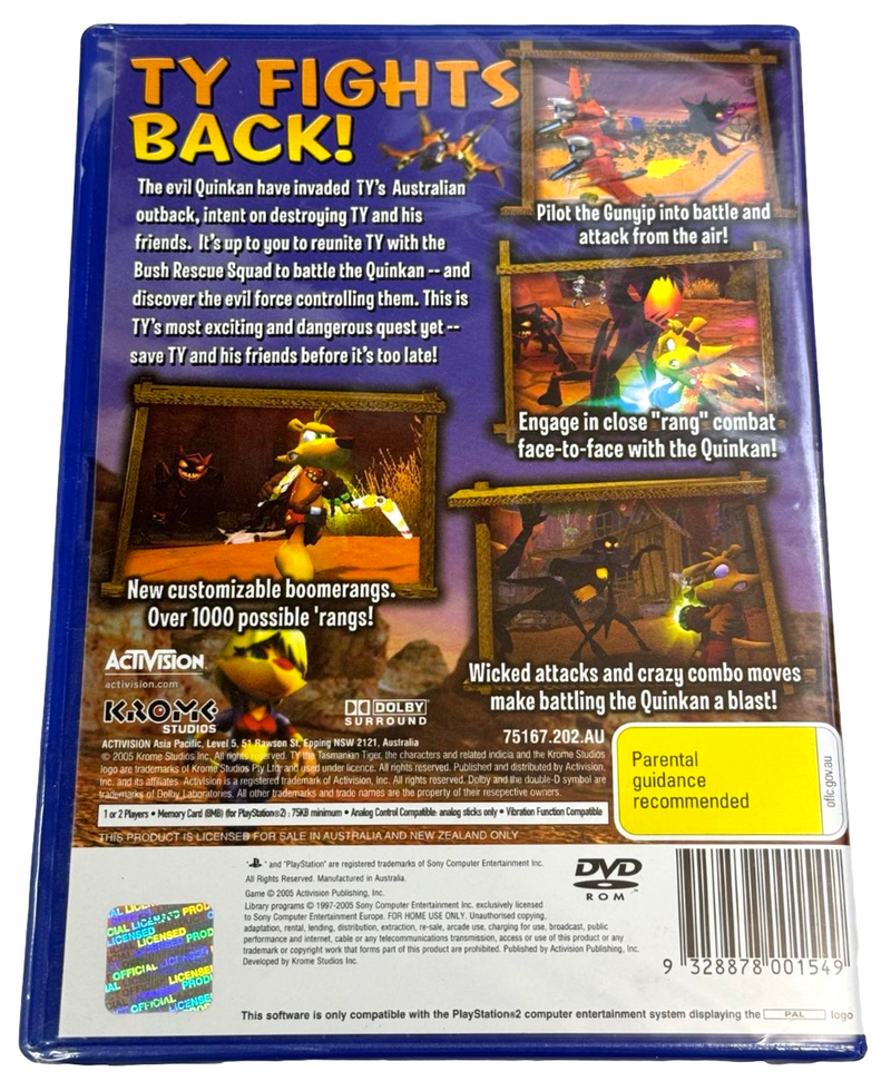 Ty 3 The Tasmanian Tiger Night of the Quinkan PS2 PAL *Sealed* Playstation 2