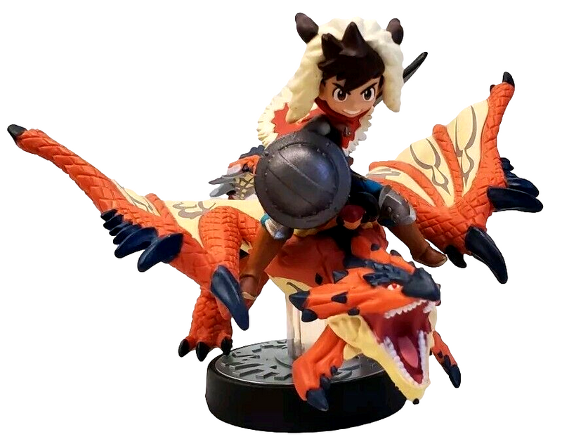 Monster Hunter Collection One-Eyed Rathalos & Rider Boy Nintendo Amiibo Loose (Preowned)