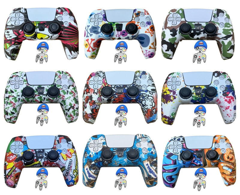 Silicone Cover For PS5 Controller Case Skin Cool Designs Extra Grip Selection