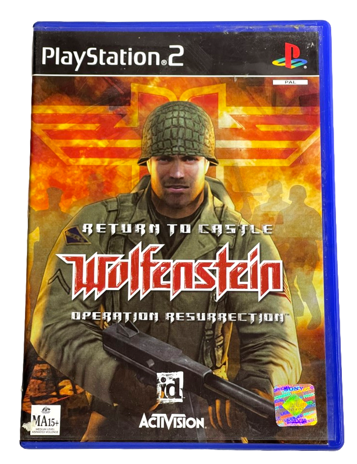 Return To Castle Wolfenstein Operation Resurrection Sony PS2 PAL *No Manual* (Preowned)