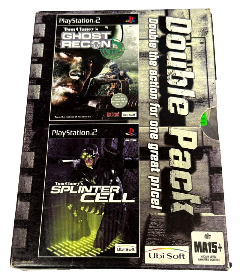 Tom Clancy's Ghost Recon Double Pack PS2 PAL *Complete* Ghost Recon/Jungle Storm (Preowned)