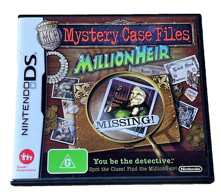 Mystery Case Files Millionheir Nintendo DS 3DS Game *Complete* (Preowned)