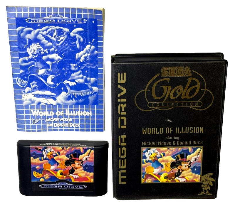 World of Illusion Starring Mickey Mouse Donald Duck Sega Mega Drive *Complete* (Preowned)