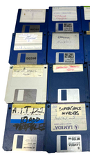 190 X Mixed DD 3.5 Floppy Amiga Double Density - Untested, Holes Burnt on Left2