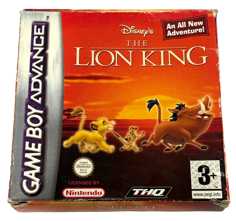 The Lion King Nintendo Gameboy Advance GBA *No Manual* Boxed (Preowned)