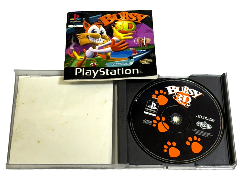 Bubsy 3D PS1 PS2 PS3 PAL *Complete* (Preowned)