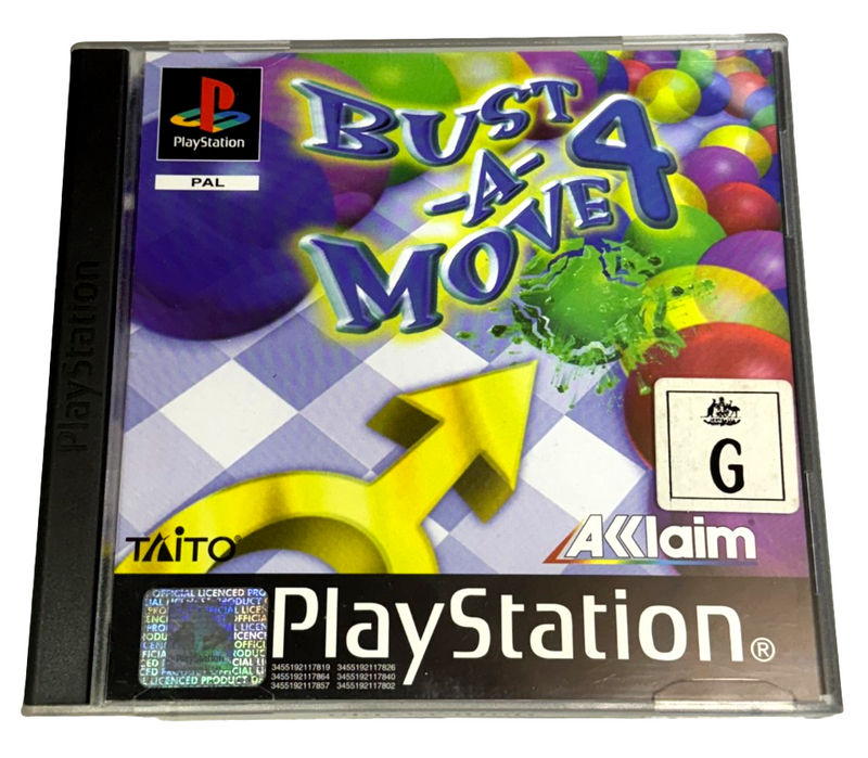 Bust A Move 4 PS1 PS2 PS3 PAL *Complete* (Near Mint) (Preowned)