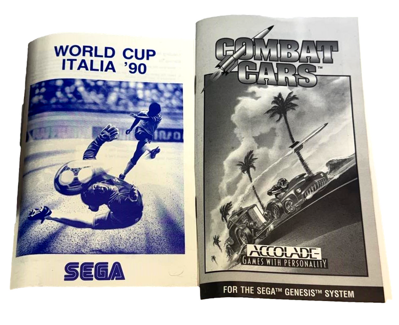 Double Pack Combat Cars and World Cup Italia 90 Sega Mega Drive *Complete* (Preowned)