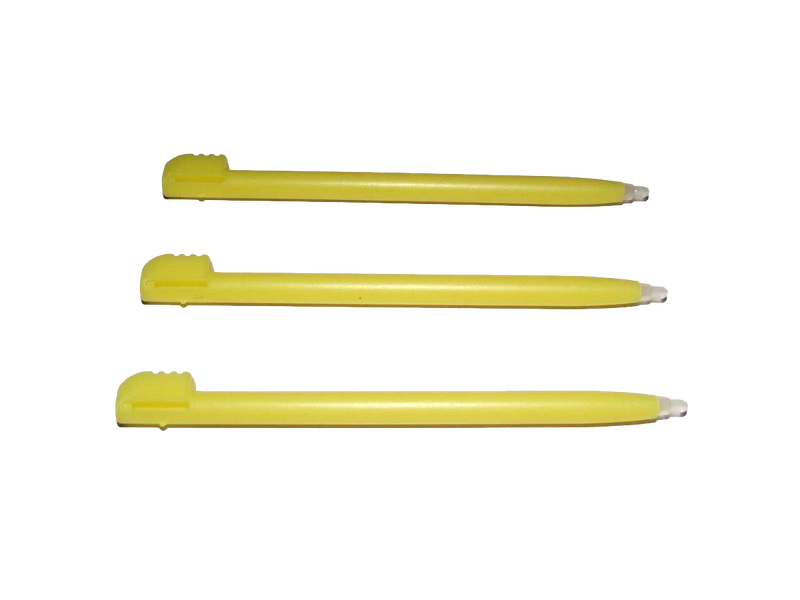 3 x Yellow Touch Screen Stylus Nintendo DS / DS Lite