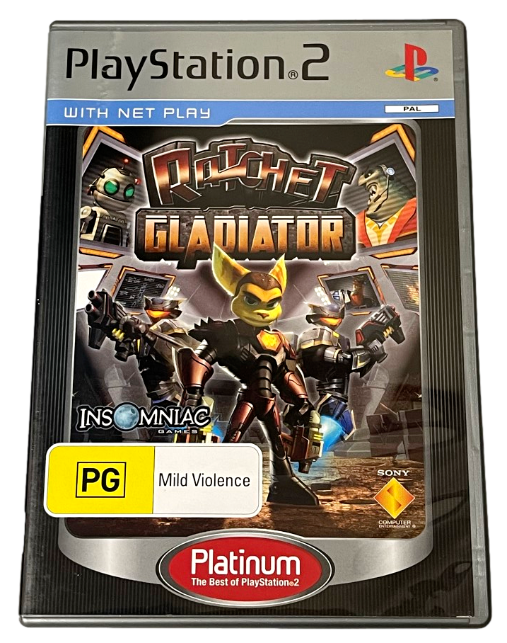 Ratchet Gladiator PS2 (Platinum) PAL "Ratchet and Clank" *No Manual* (Preowned)