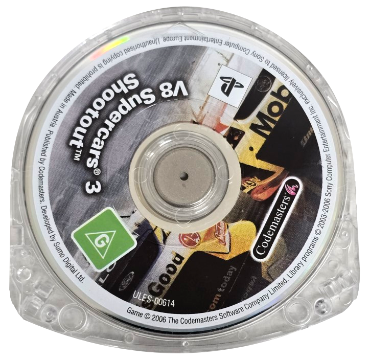 V8 Supercars 3 Shootout Sony PSP Game Disc Only (Preowned)