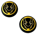 Thumb Grips x 2 For PS4 PS5 XBOXONE Xbox Toggle Cover Cap  Black Panther Yellow0