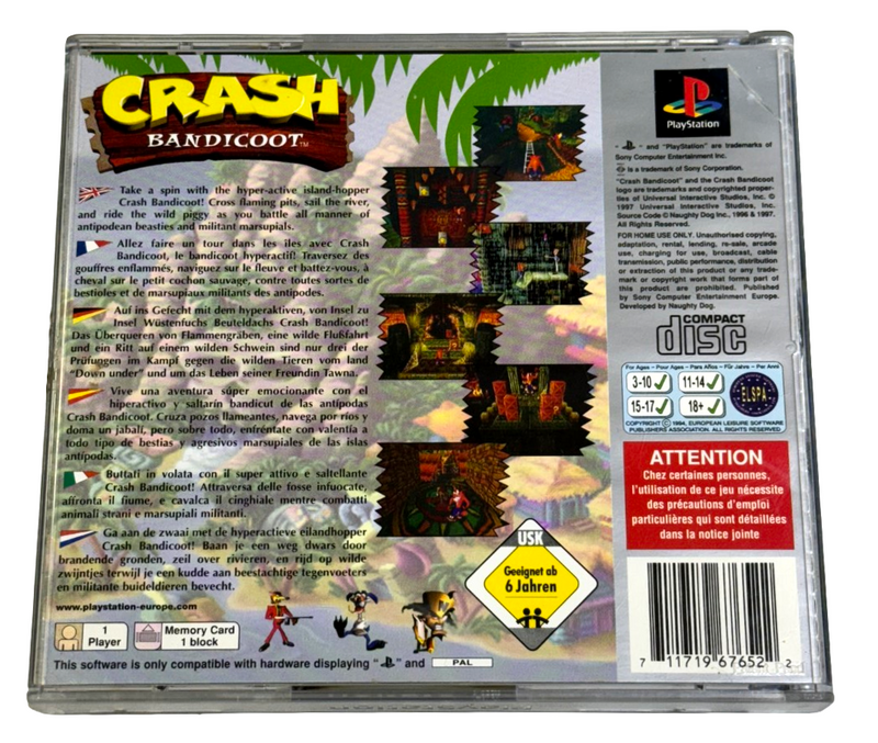 Crash Bandicoot PS1 PS2 PS3 PAL (Platinum) *Complete* (Preowned)