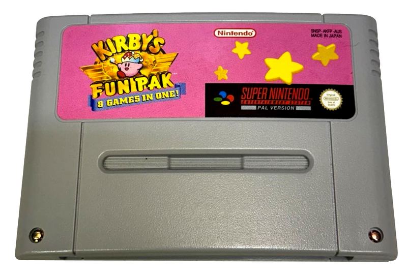 Kirby's Fun Pak 8 Games in 1 Nintendo SNES PAL *Cart Only* (Preowned)