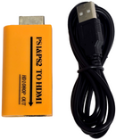 Silver Playstation 2 Slim PS2 Console + Dual Shock Controller + HDMI Adapter PAL9