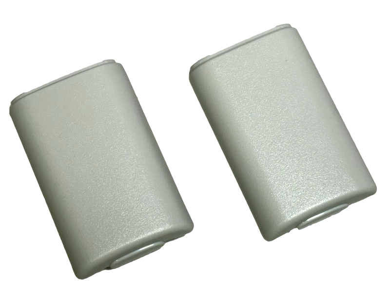2 x White Microsoft Xbox 360 Remote Controller Battery Cover Clip Case AA