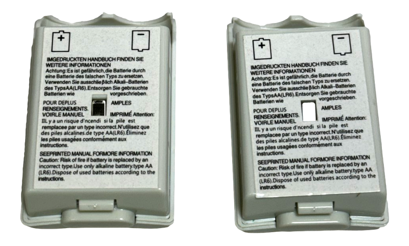2 x White Microsoft Xbox 360 Remote Controller Battery Cover Clip Case AA