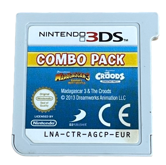 Combo Pack Madagascar 3 and The Croods Nintendo 3DS 2DS Game (Cartridge Only) (Preowned)